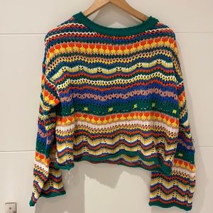 Beginning boutique knit sweater, size S/M